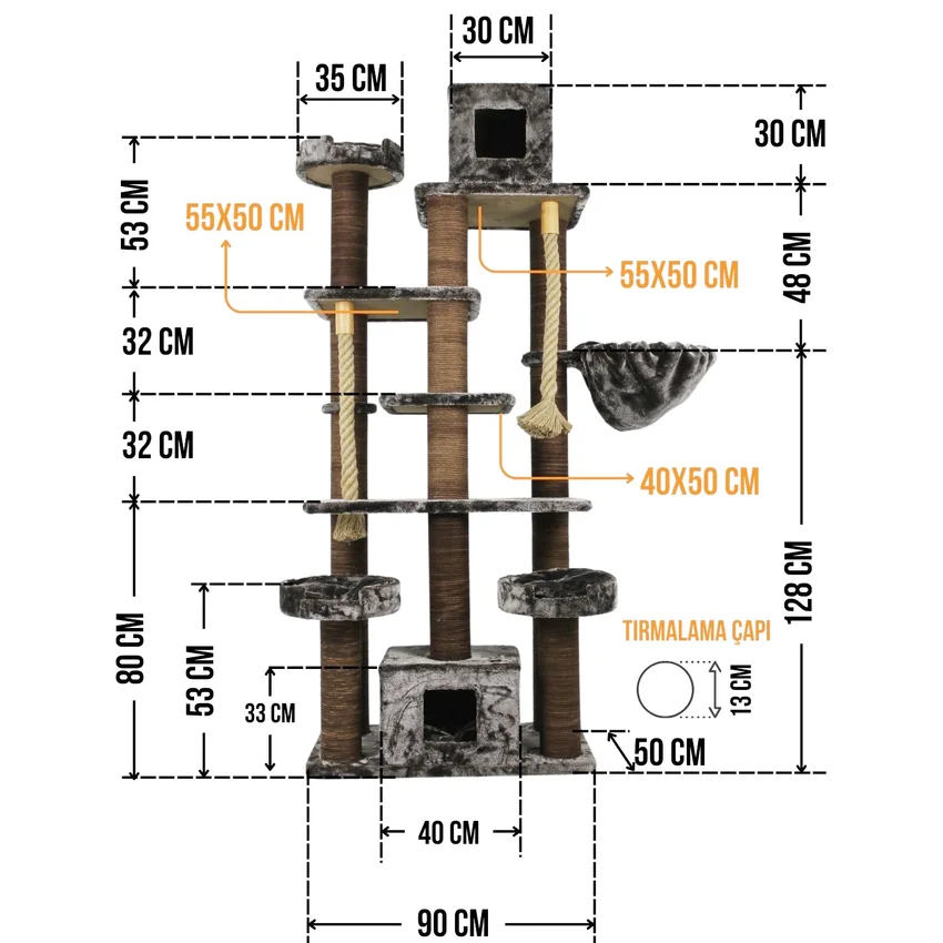 Los Angeles Tırmalamalı Kedi Evi - Görsel 2
