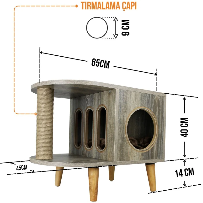 San Francisco Tırmalamalı Kedi Evi - Görsel 2